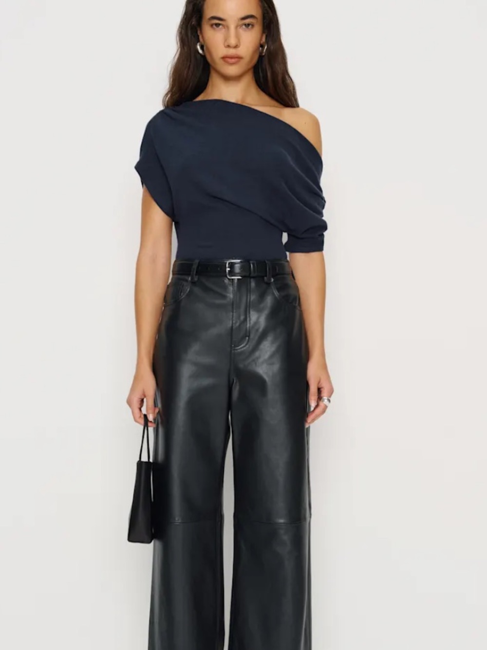 Reformation Iris Knit Top in Navy - Picture 3 of 4